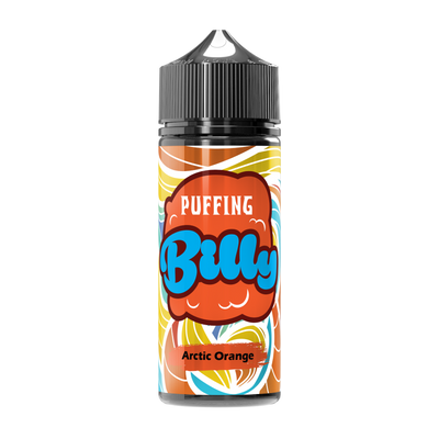 Puffing Billy Arctic Orange E-Liquid, proudly made in the UK with high-quality ingredients