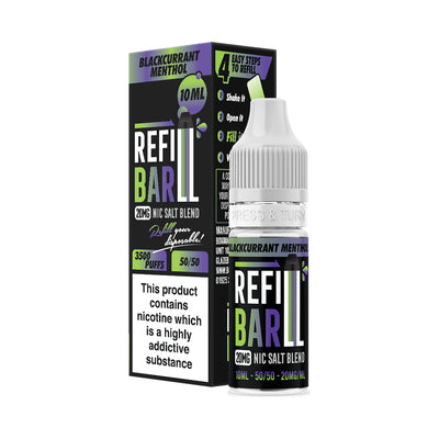 Refill Bar Blackcurrant Menthol 10ml Nic Salt