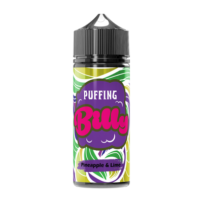 Sweet pineapple and tangy lime, the flavour profile of Puffing Billy Pineapple and Lime E-Liquid