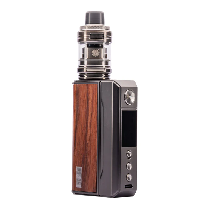 The Drag 4 Mod Kit by Voopoo in Pale Gold and Walnut available to buy from vapebrothers.co.uk