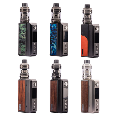 The Drag 4 Mod Kit by Voopoo in Black and Walnut available to buy from vapebrothers.co.uk