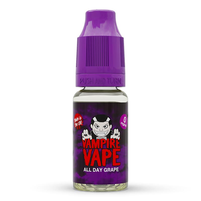 All Day Grape 10ml E-Liquid zero nicotine available from vapebrothers.co.uk